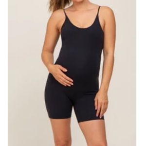 Black Maternity Romper